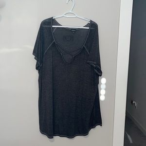 Torrid Lightweight Sheer Tee with Criss Cross Detail